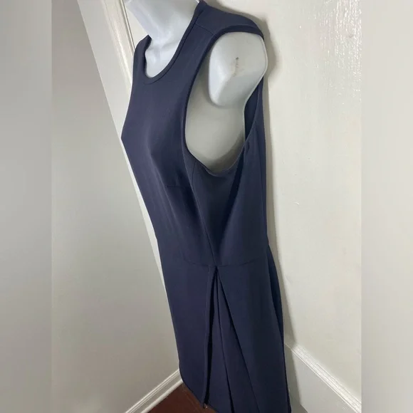 Tory Burch Erin Crepe Navy Blue Sleeveless Mini Dress Size 8 - Picture 6 of 10